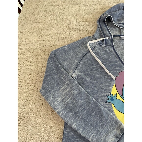 Disney Lilo and Stitch Sweatshirt Women’s Long Sleeve Blue Hoodie Medium - Picture 4 of 13
